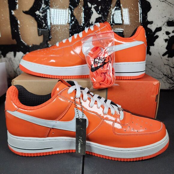 2006 Nike Air Force 1 AF1 Halloween Split Rare Orange Black Size 14 313641-011 main image 4